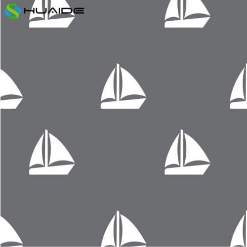 50pcs/set White Sail Boats Wall Stickers For Kids Room Boys Girl Bedroom Nursery Baby Wall Decals Custom Color Childs Gift A320