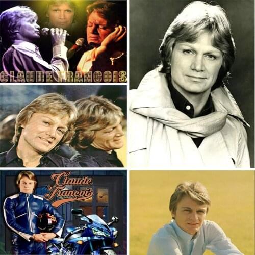 5D DIY Diamond Painting French Singer Claude Francois Cross Stitch Mosaic Home Decoration Christmas Holiday Gifts