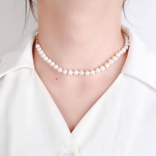 Женские ожерелья из жемчуга Auzze king China At AliExpress