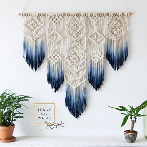 Large woven dyed tapestry wall hanging in bohemia northern europe fringe simple wall decoration homestay tapestry room decor