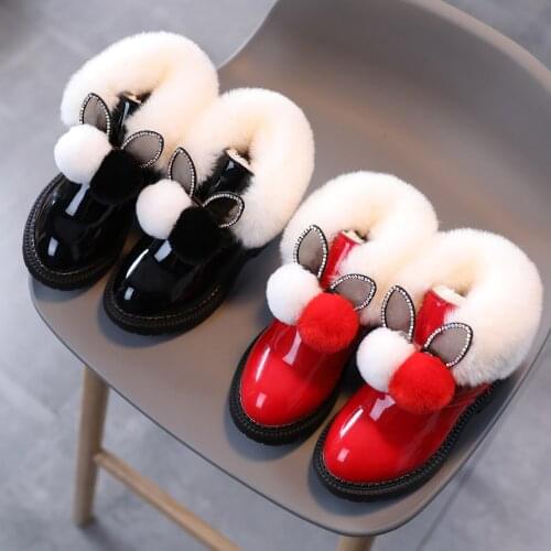 Children Kid Baby Girls Boots Ankle Sport Short Bootie Casual Shoes baby schoenen Childrens leather boots with flower pompom M5