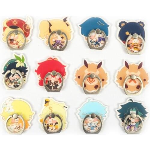 Genshin Impact Man Key Chain Acrylic Women Key Holder Cartoon Cute Game Couples Keyring Lumine Wedding Llaveros Project anime