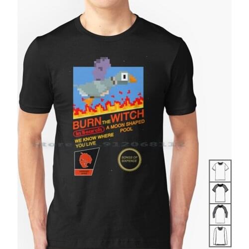 Harbinger T Shirt 100% Cotton Radiohead A Moon Shaped Pool Burn The Witch Bird Fire 8 Bit Retro Duck Hunt Super Bros 16 Bit