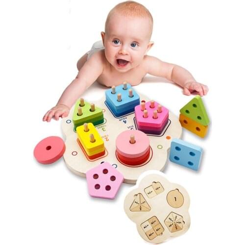 Montessori Toys Kids Educational Wooden Toys for Children Early Learning Baby Teaching Materials Games Geometric Shapes Matching
