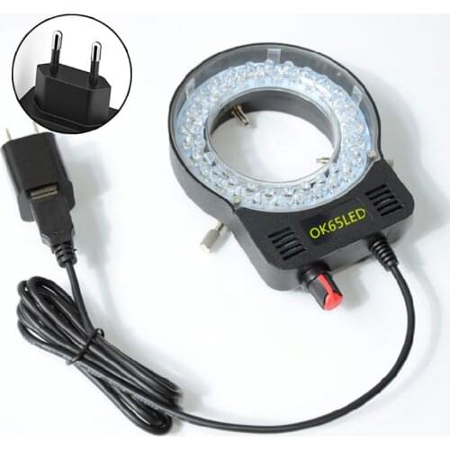 Microscope Lamp Single Cylinder Binocular Microscope Ring Lamp Integrated LED Ring Light Source Brightness Adjustable