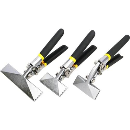 Metal Hand Seamer – 75mm / 150mm Head Width, Straight / Curved Jaw Metal Bending Pliers with Comfort Grip Handle, Switch Lock