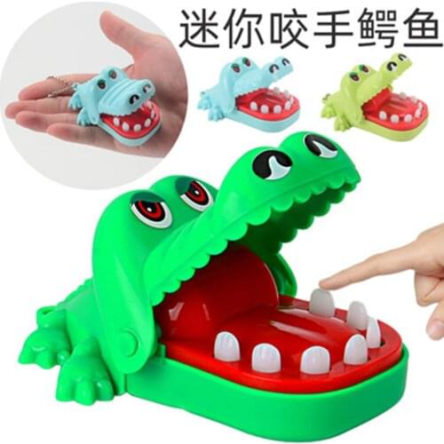 Mini Crocodile Biting Finger Toy For Children Gifts Key Chain Cake Decoration Creative Funny Interactive Games