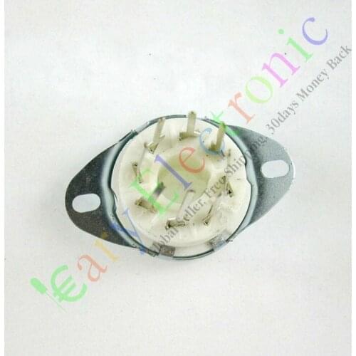 Wholesale and retail 4pcs 8pin long PCB Ceramic vacuum tube sockets valve base fr EL34 KT88 6550 6SN7 free shipping