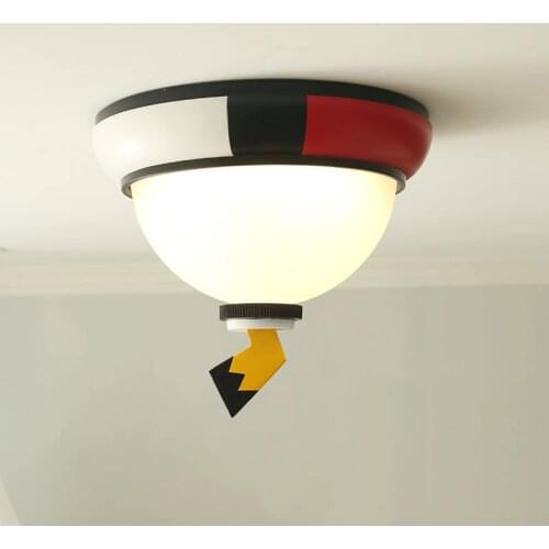 Cartoon creative lightning ceiling lamp boy bedroom childrens room lamp 100000 volt modern simple glass ceiling lamp