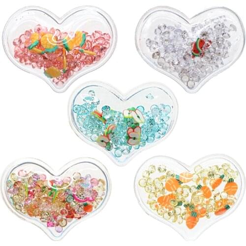 39*30mm Transparent Quicksand Shaker Bling Sequins Beads Polymer DIY Make Hair Clip Accessories Craft Phone Decoration,10Yc10767