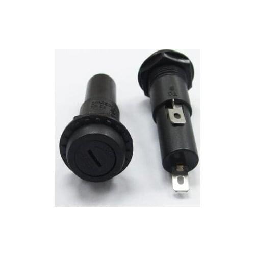 R3-44 6*30mm 15A 250V Black Fuse Holder x 100pcs