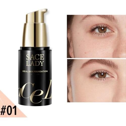 SACE LADY Liquid Face Foundation Repair Skin Tone Brightening Nourishing Concealer Whitening Natural BB Cream Face Makeup TSLM2