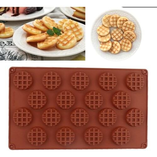 Waffle Silicone Mold Chocolate Cake Decoration Mesh Mold Waffle Alphanumeric Fondant Mold DIY Kitchen Utensils Accessories