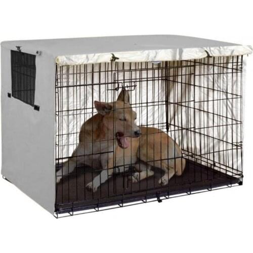 Hot Sale Large Dog Cage Cover Waterproof Dustproof Pet Accessory Foldable Outdoor Puppy Cat Kennel House Crate Protective Cover