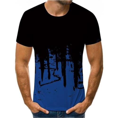 Ink Painting Series Sports Plus Size T-shirt Breathable O-neck Short Sleeve 3D Printing Hot Sale Summer Fashion Casual