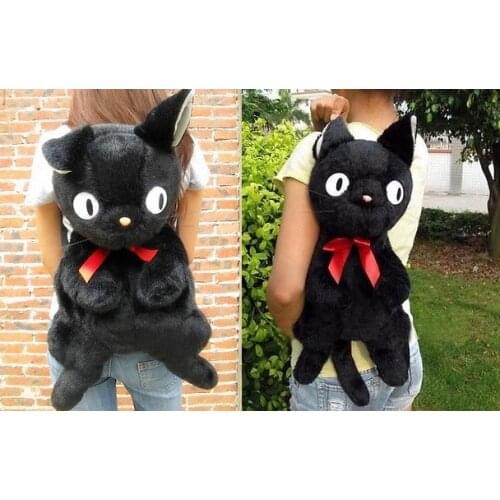Studio Ghibli Black Cat jiji Backpack Plush Bag 50CM 65CM Gift Toy KIKI School bag