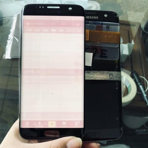 SUPER AMOLED 5.5'' LCD For SAMSUNG Galaxy S7 edge Display G935F SM-G935FD Touch Screen Digitizer Assembly parts big burn-shadow