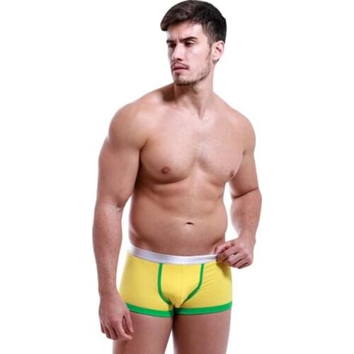 New Team Mens underwear sexy underwear U convex pants tide full Lycra Cotton Boxers 9 colors M L XL XXL XXXL