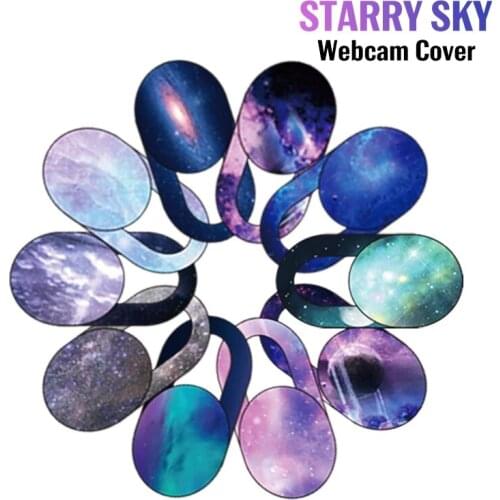Universal Webcam Cover Phone Antispy Camera Cover For iPad Web Laptop Macbook Tablet Lenses Privacy Sticker Starry Sky Pattern