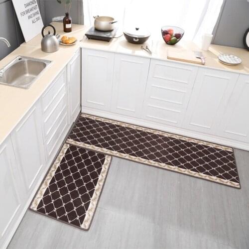 European Anti-skid Kitchen Mat Water Absorption Kitchen Carpet Living Room Long Bath Door Mat Rug Rug Floor Bedside Bedroom