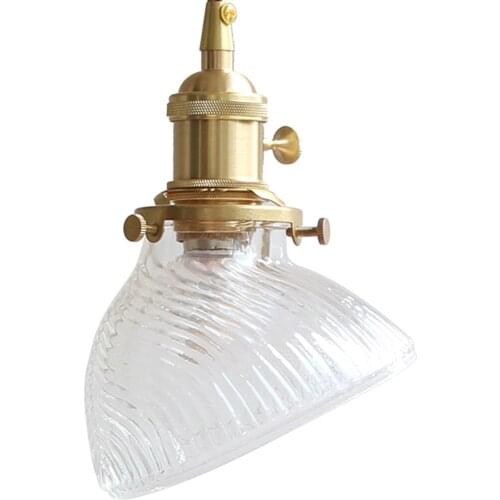 Loft Decor Vintage LED Pendant Light Fixtures Brass Glass Hanging Lamp Dining Room Home Lighting Antique Droplight Luminaire