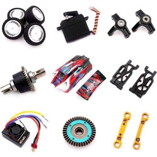 WLtoys 104001 RC Car Spare Part Tires Accessories Steering Gear Differential Gear Steering Cup Motor Swing Arm Chassis Car Shell