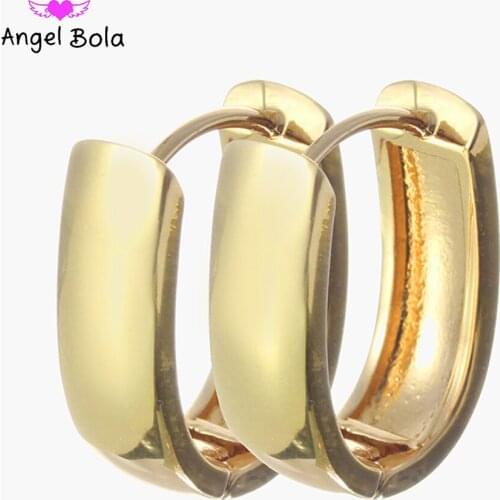 Fashion New Design U-shaped Ladies Simple Charm Lucky Golden Earrings Luxury Jewelry Temperament Wedding Party Holiday Gifts