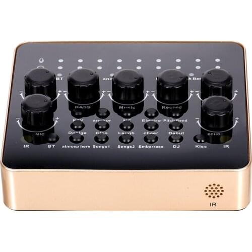 Sound Card 12 Sound Effects/5 Sound Modes/Noise Reduction/Support BT Connection/Remote Control/Variuos Ports/Multiple Uses