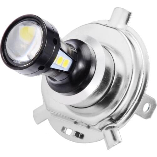 1pc H4 3030 LED Motorcycle Hi-Lo Beam Headlight Head Light Lamp Super Bright Bulb 18W 800LM 6500K For ATV Off-road Scooter