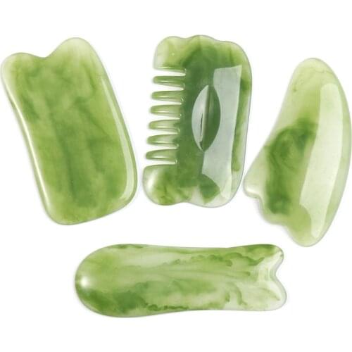 1PC Natural Resin Gua Sha Board Facial Massage Chinese Medicine Scraping Tool Relaxation Body Massage Acupoint Body Care
