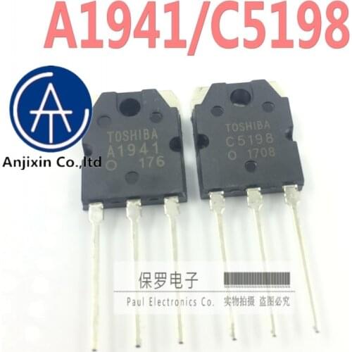 10pcs 100% orginal and new audio amplifier pair tube 2SA1941 2SC5198 A1941 C5198 high power in stock