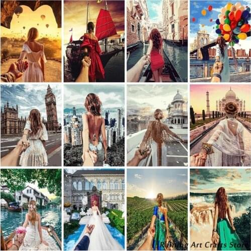 5D Diy Diamond Painting Travel City Landscape Embroidery Full Drill Rhinestones Cross Stitch Mosaic Pictures Decor Lover Gifts