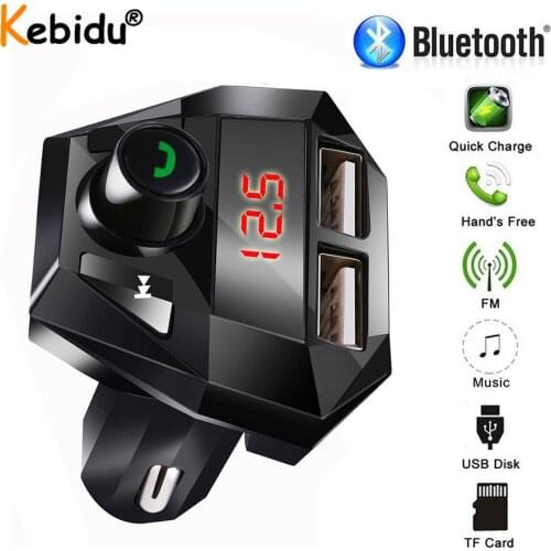 Car Charger FM Transmitter Bluetooth Car Audio MP3 Player TF Card Car Kit 3.4A Dual USB Car Phone Charger For Xiaomi Mi