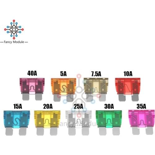 Car Fuses Assortment 5A 7.5 A 10A 15A 20A 25A 30A 35A 40A Automotive insert fuse medium - Automotive Replacement Fuses for Cars