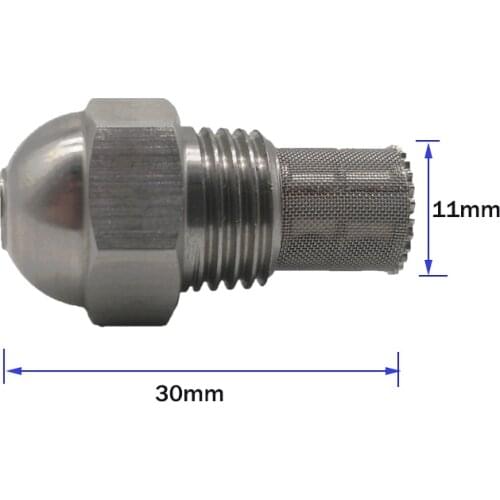 1/4'' Oil Burner Nozzle Stainless Steel Oil Injection Fine Atomizing Mist Nozzle Spray 0.2MM-1.8MM