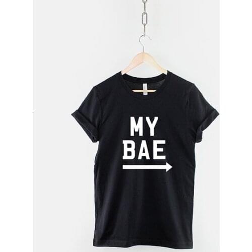My Bae &My Boo Couples T-Shirt - Twin Pack of 2 T-Shirts couple t shirt cute Couple t shirt fashion lovers tops gift tees- K391