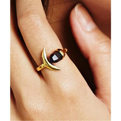 6pcs Geometric Natural Stone Amethysts Hexagonal Column Adjustable Ring for Women Jewelry Wedding Proposal Engagemnet Rings Free