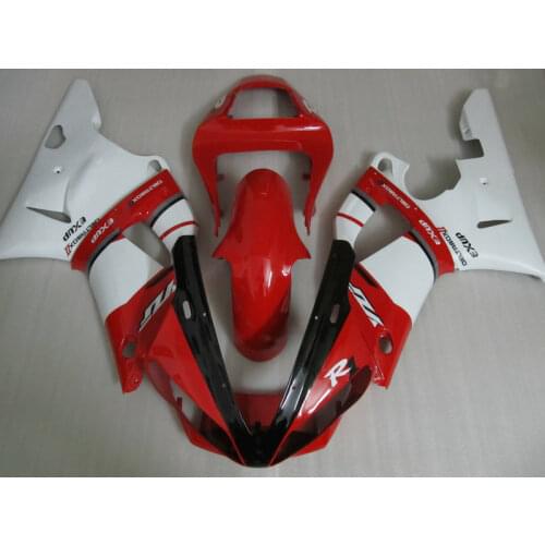 Motorcycle Fairing kit for YAMAHA YZFR1 00 01 YZF R1 2000 2001 YZF 1000 yzfr1 ABS white hot red Fairings set+7gifts YB27