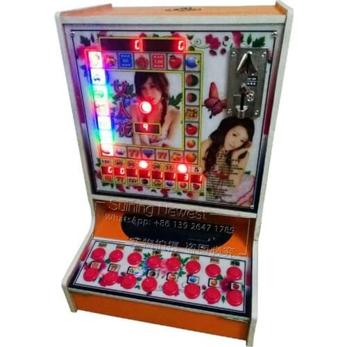 Beautiful Lady Tabletop Fruit Casino Games Jackpot Bonus Gambling Games Square Roulette Slot Machine