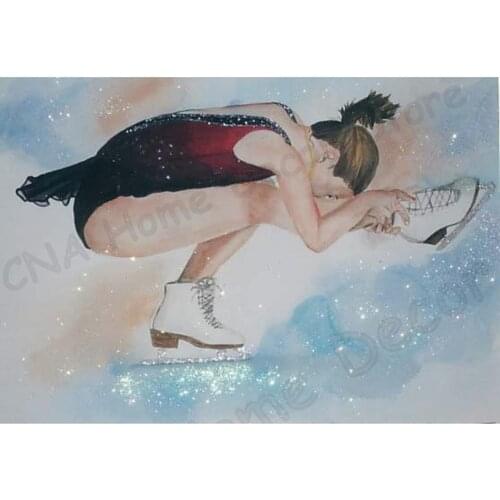 Square Mosaic 5D Diy Diamond Embroidery Painting Christmas wall Sticker decorations icons Skating Girl cross stitch kits