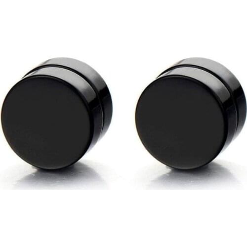New 1 Pair Man Women Magnetic Earrings No Piercing Simple Acrylic Round Earring SCI88