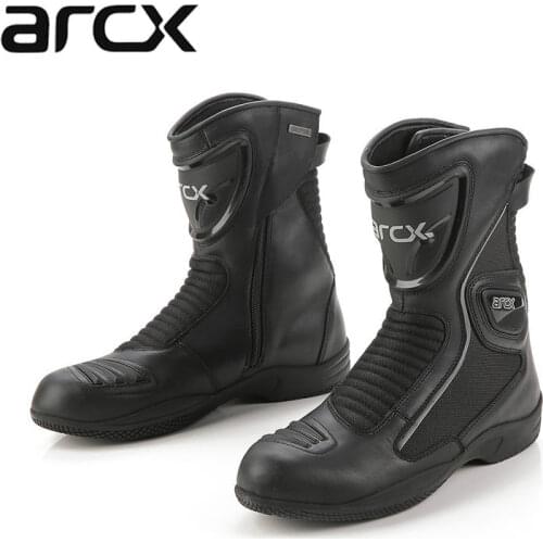 Mens Motorcycle Boots Leather Motorboats Riding Breathable Motocross Moto Boot Protector Gear Cover Women Motorbike Shoes