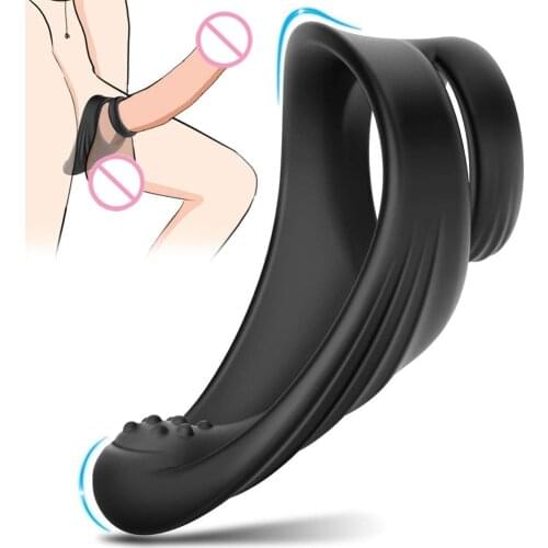 Penis Cockring for Men Male Masturbating Machine Penis Delay Trainer Ring Gay Sextoys for Couple Man Masturbator No Viberator