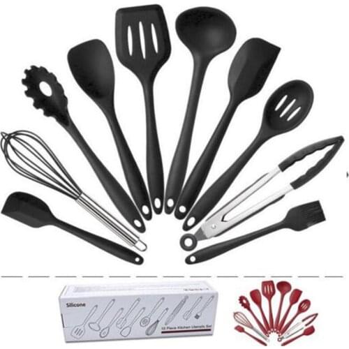 Set of 10 cooking non stick wok, stir fry set, silica gel kitchen tools, baking appliances