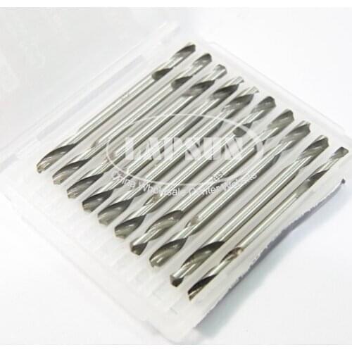 10pcs /Lot High Grade 1/8" 3.2mm HSS High Speed Steel Double Ended Tip Cobalt Drill Bit Set