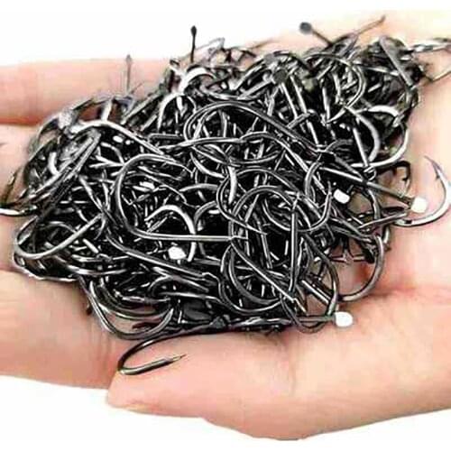 Carbon Steel Single Fishhook 100pcs Fishing Hooks Set Carp Hook Fittings