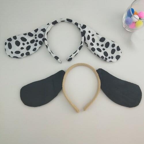 Children Boy Girl Animal Black Dog Ear Headband Hairband Kids Gift Cosplay Party Headwear Costume Christmas Halloween