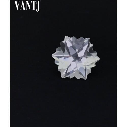 VANTJ Real Natural White Crystal Loose Gemstones for Women Silver Gold Diy Jewelry