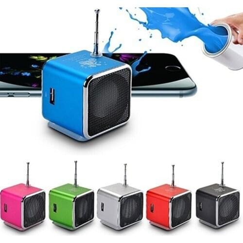 Subwoofer Speaker Mini Music Speaker Led MP3 Player Speaker FM Stereo Portable Radio USB Micro SD TF for PC Notebook TD-V26