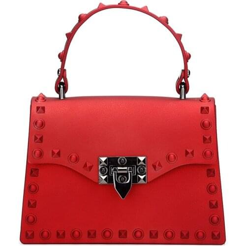 SGARR High Quality Small PVC Handbags Women Fashion Ladies Rivet Shoulder Bag Casual Crossbody Bags For Women Messenger Bags New